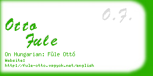 otto fule business card